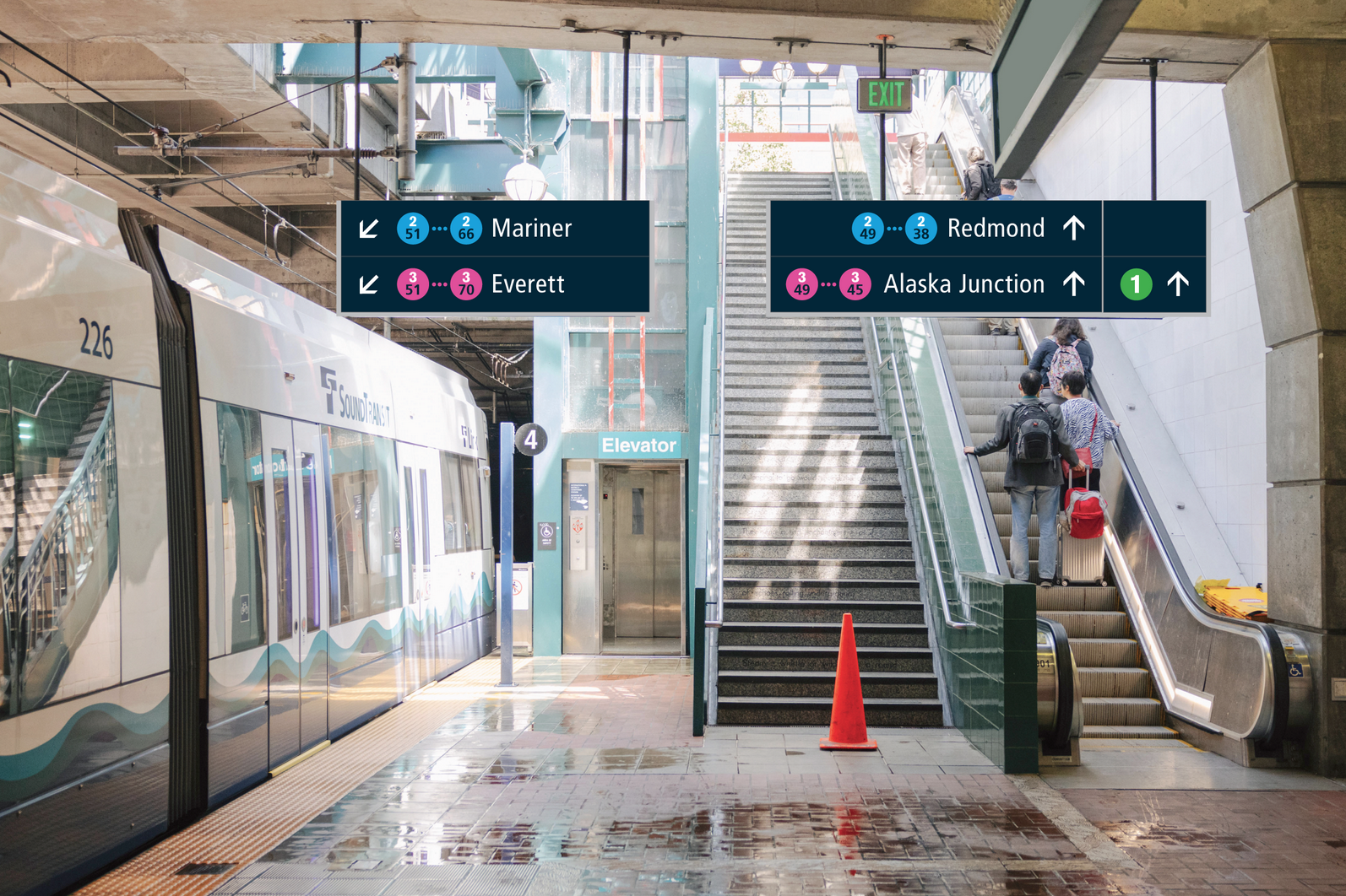 Sound Transit Tests Future Link Wayfinding Sign And System Map Concepts