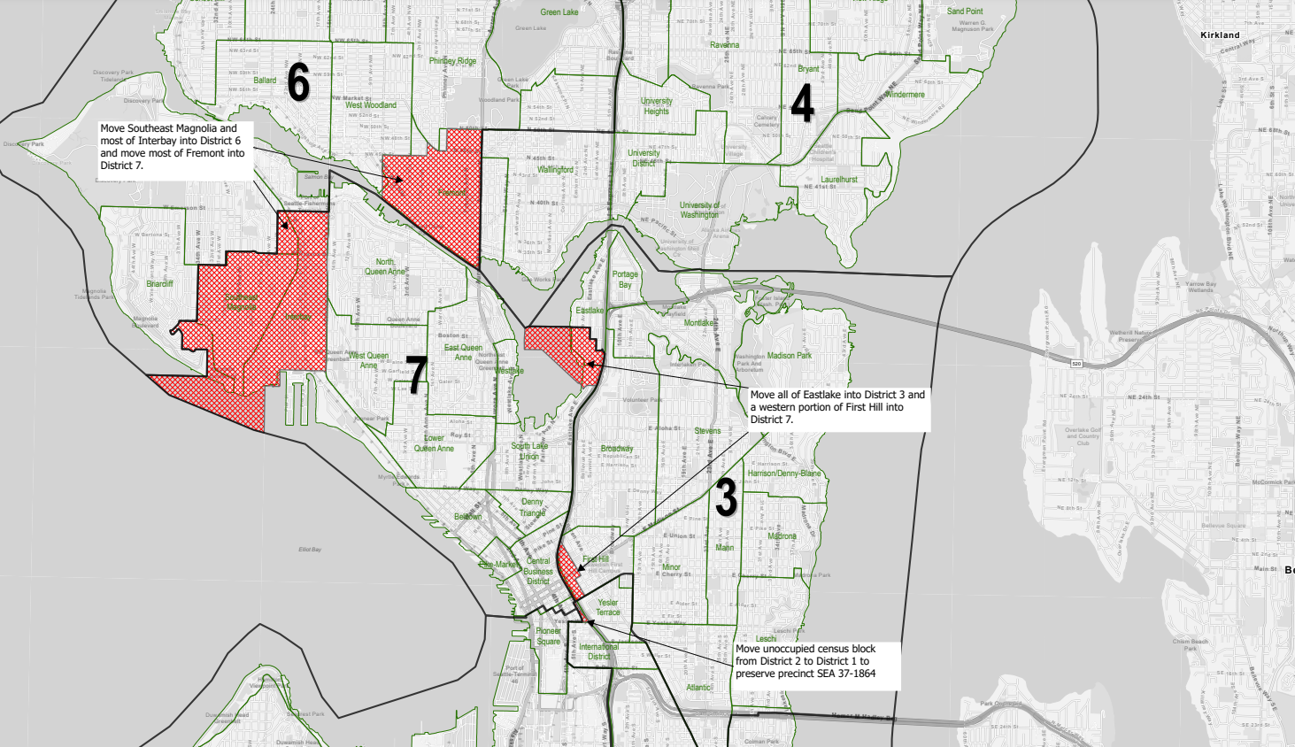 Seattle Redistricting Commission Votes to Unify Magnolia in D6, Split Fremont into Three Districts