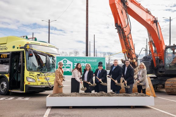 Metro Breaks Ground on New Electric Bus Base in Tukwila