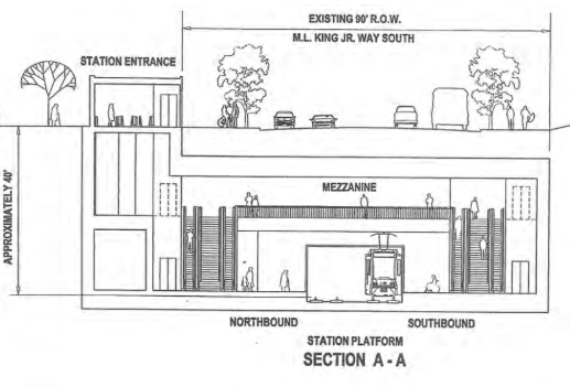 Rainier Cut-and-Cover Station 40' Deep