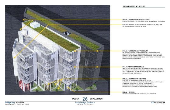 The triangular plot at diagonal Bridge Way somehow fits 23 apartments and might even do so in style by the looks of it. (KO Architecture)