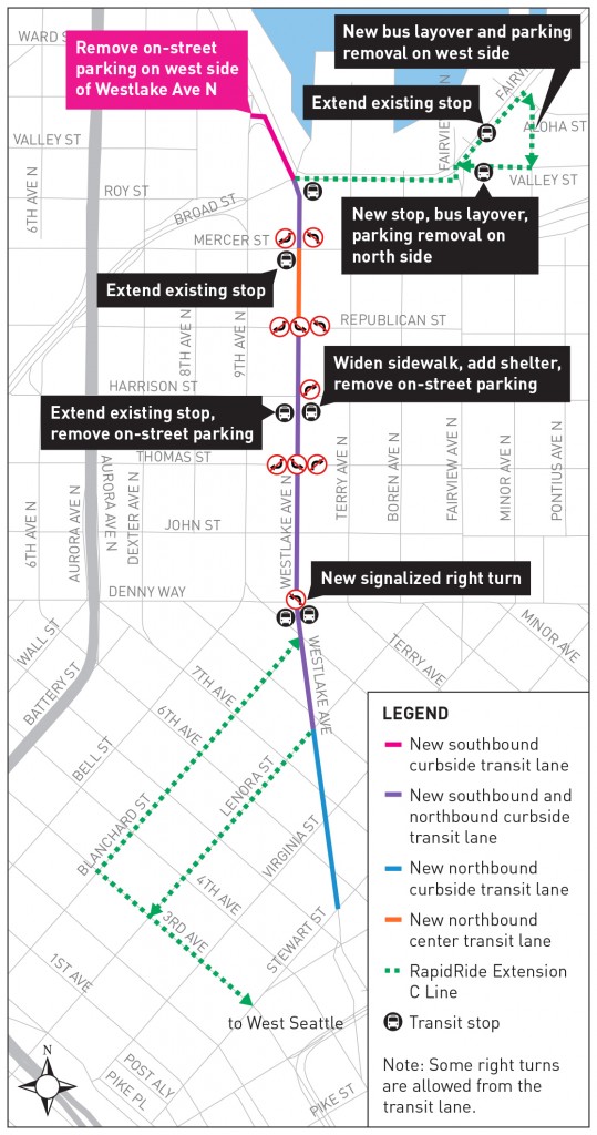 Overview of improvements. Click to enlarge. (City of Seattle)