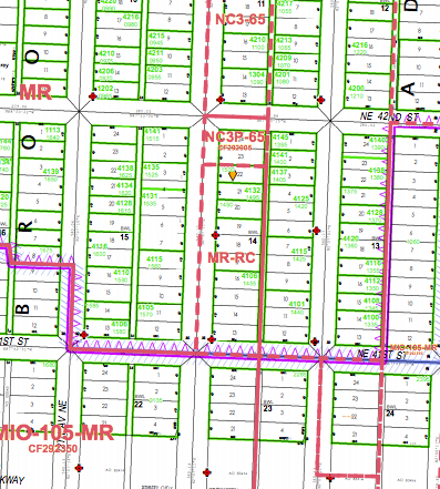 Current zoning for the Brooklyn Ave NE block. (City of Seattle)