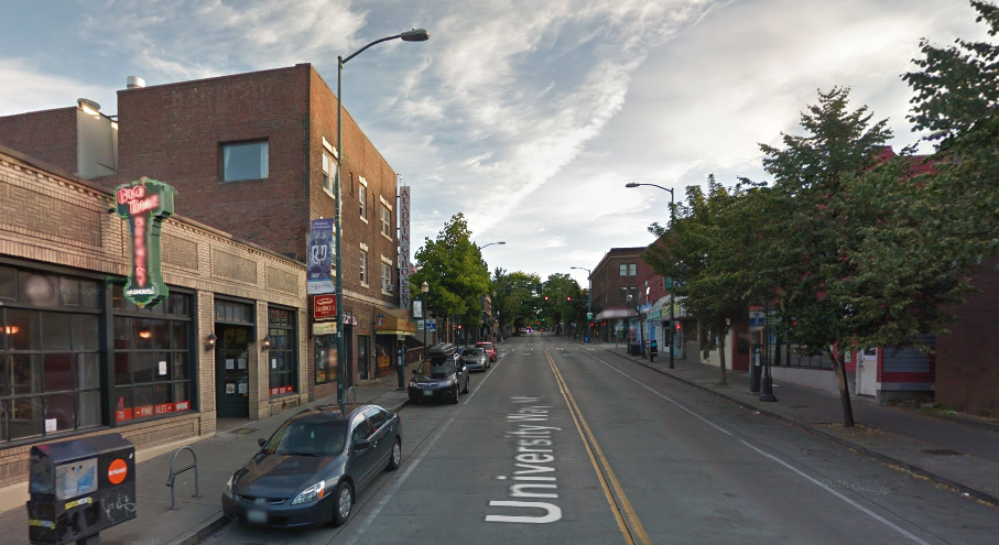 Looking north on The Ave. (Google Streetview)