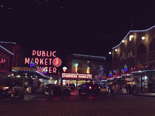 Decorations at Pike Place Market. (Photo by Stephen Fesler)