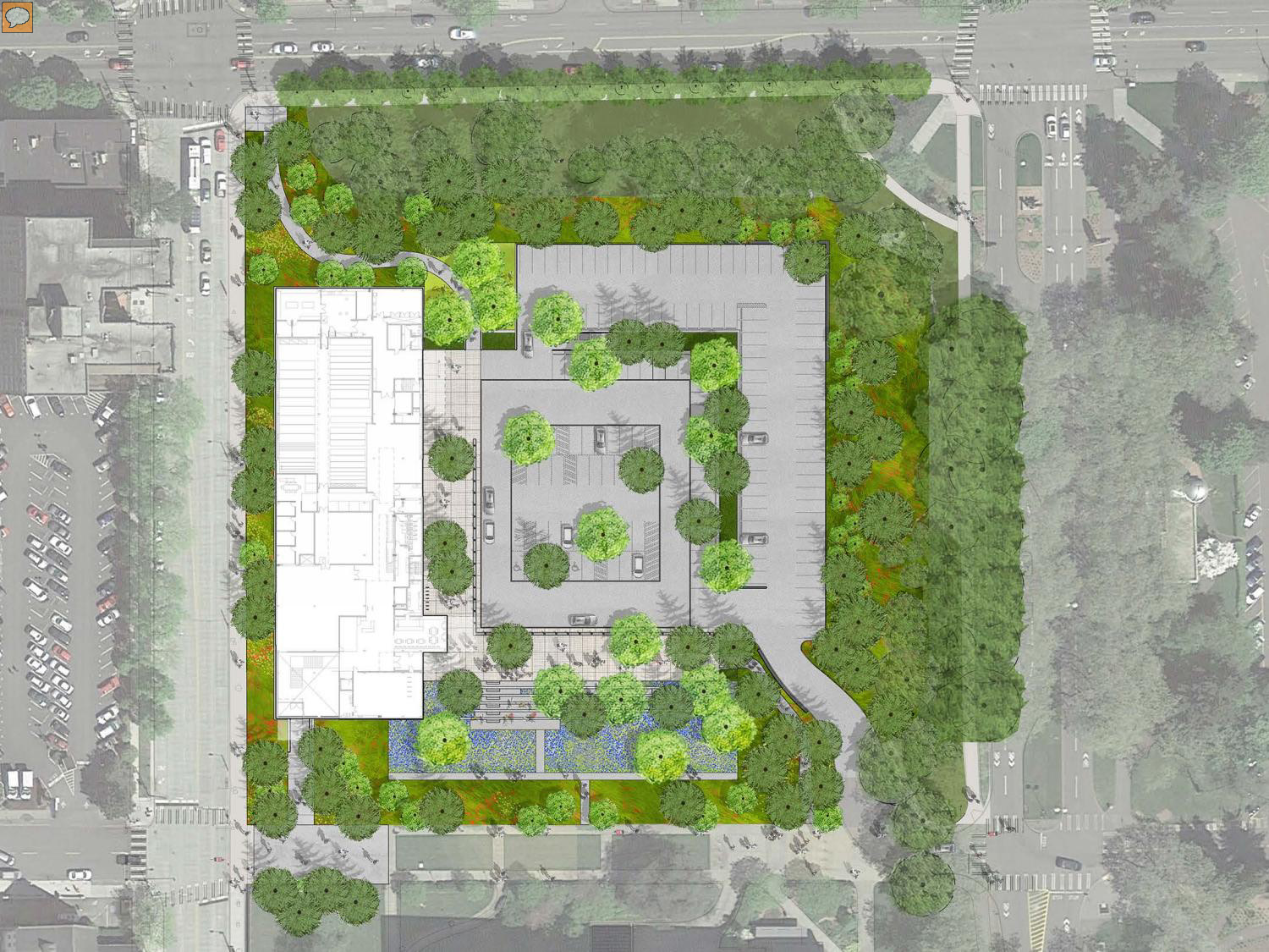 New site plan for the Burke Museum. (City of Seattle/Olson Kundig Architects)