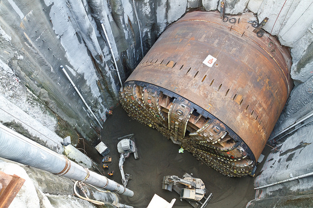 Bertha struck a steel pipe that supposedly cause the breakdown that sidelined the TBM for more than two years.