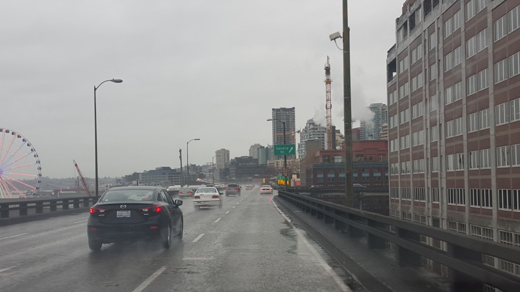 The top of the Alaskan Way Viaduct. (Photo by the author)