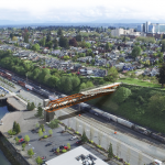 Everett Ped Bridge – Aerial