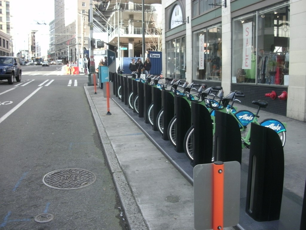 Pronto station at Second Avenue and Pine Street.