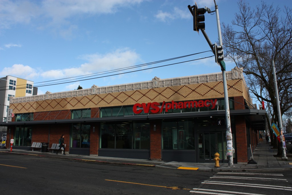 CVS took an old building and rammed itself its old brick facade to gain design board approval. 