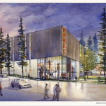 Drawing of the west elevation for the new Burke Museum. (City of Seattle/Olson Kundig Architects)