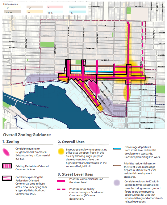 Recommendations for zoning changes in Ballard. (City of Seattle)