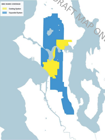 Possible service expansion area (blue) in 2017. (City of Seattle)