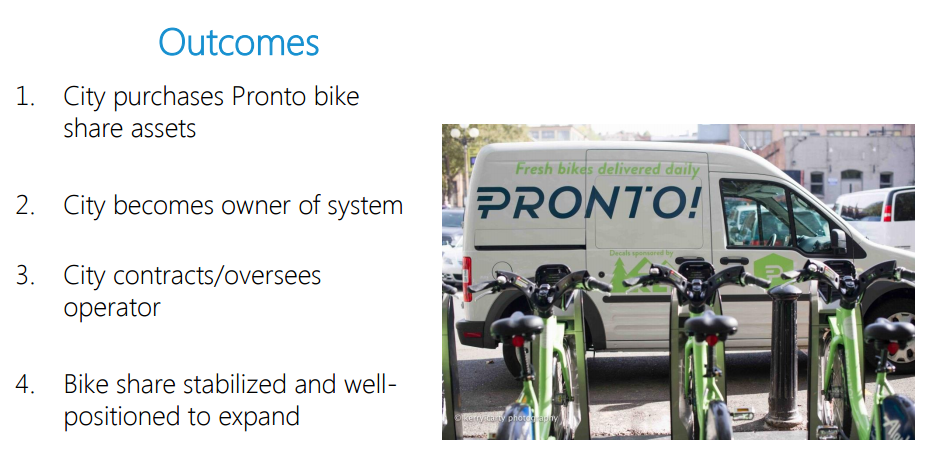 Outcomes if Seattle takes over Pronto. (City of Seattle)