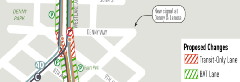 The no-right-turn option at Denny & Westlake.