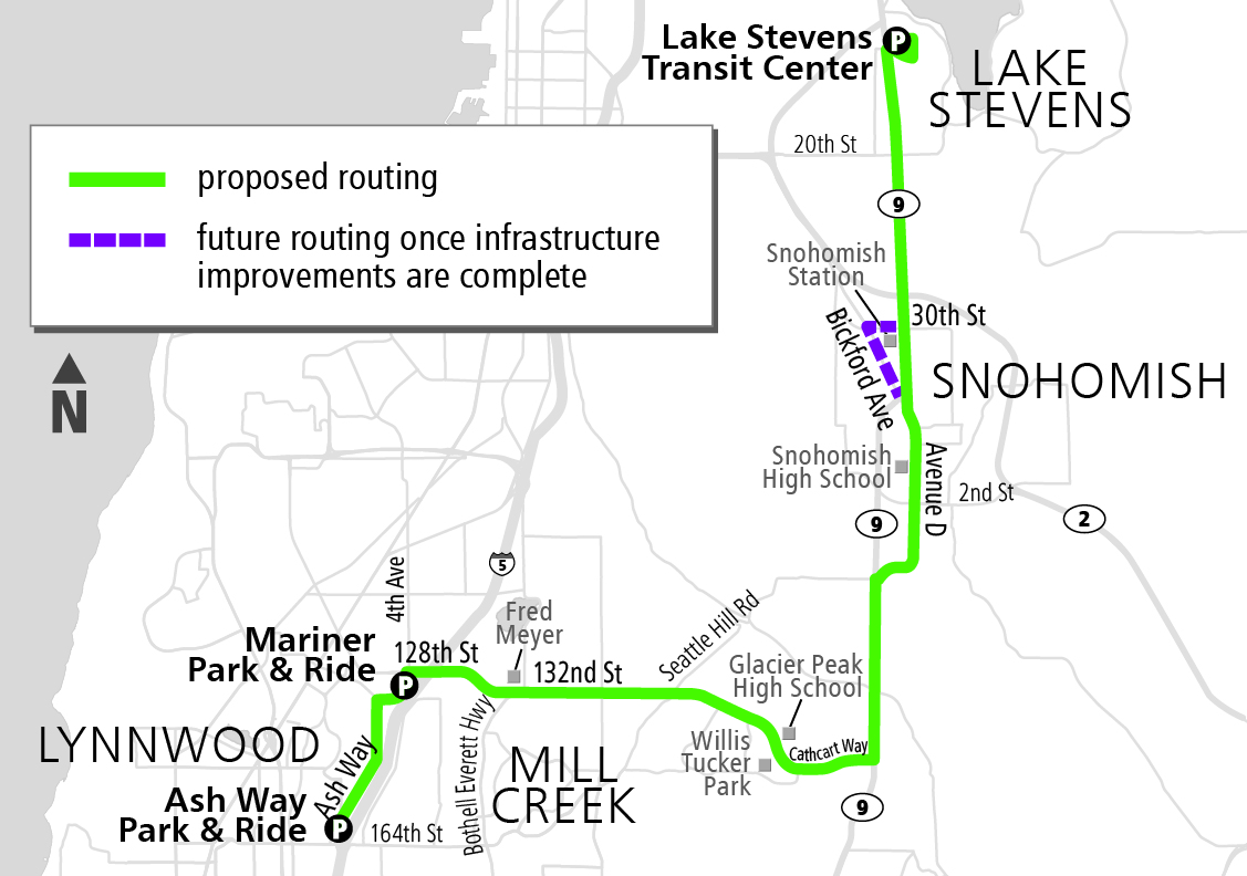 New Route 109 proposed for Fall 2016. (Community Transit)