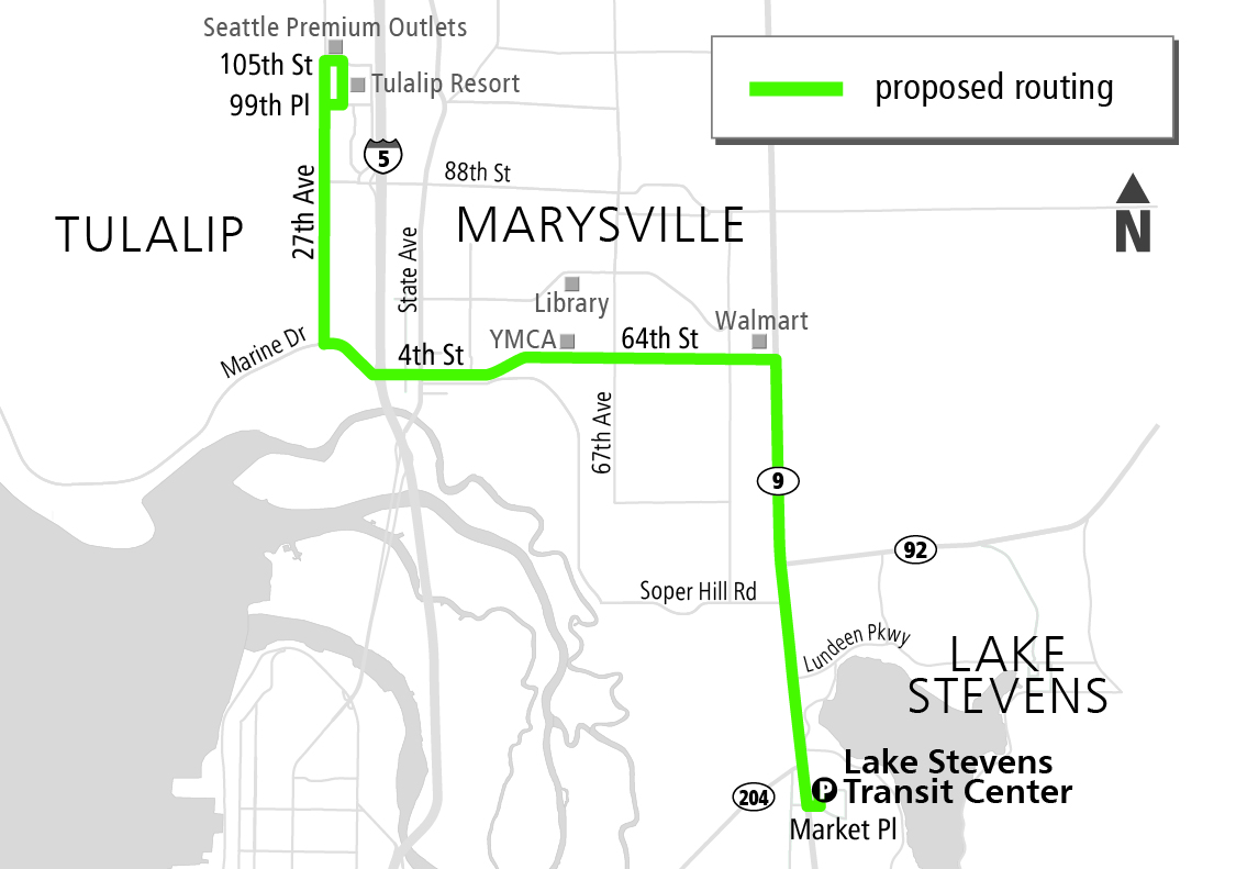 New Route 209 proposed for Fall 2016. (Community Transit)