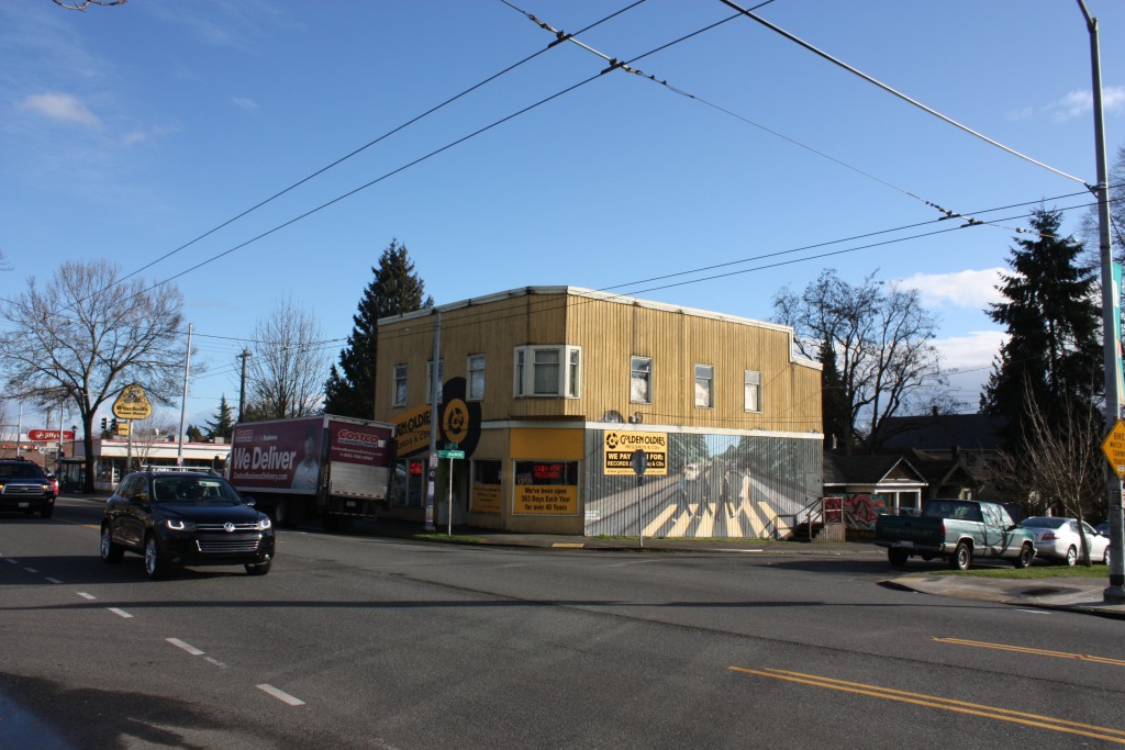 In Wallingford, sometimes the crosswalks are on the murals rather than the streets.