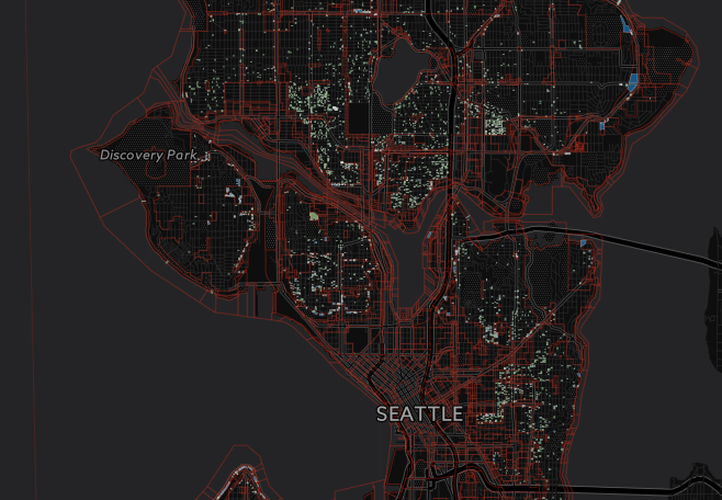 Multi-family housing in single-family areas throughout Central Seattle and a portion of North Seattle. (Jeffrey Linn)