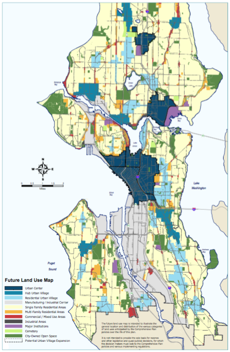 New Future Land Use Map. Click for larger version. (City of Seattle)