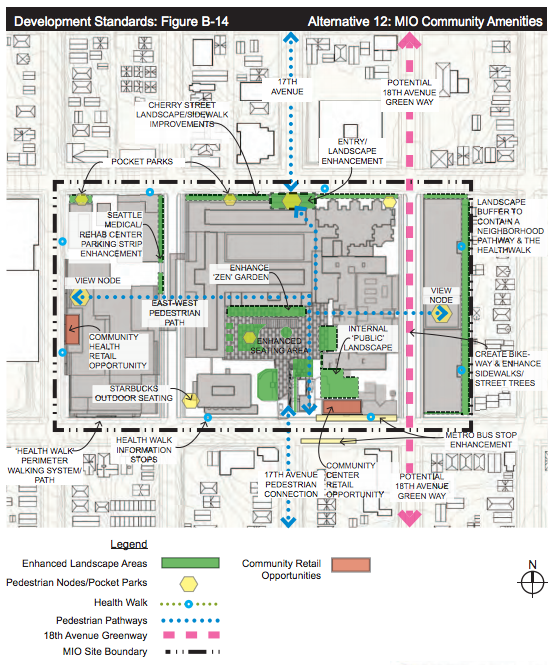Community amenities plan for the Swedish campus. (City of Seattle)