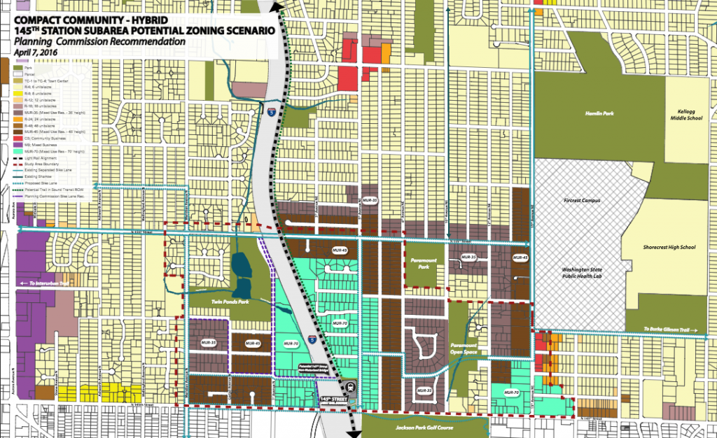 Shoreline's Planning Commission recommended a pretty significant zoning change near the 145th Street light rail station. (Shoreline)