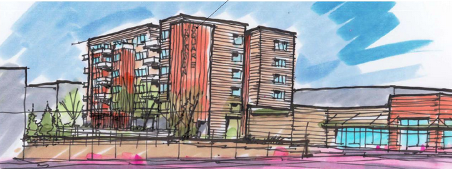 The "Jackson Square" project is at the early sketch rendering phase.