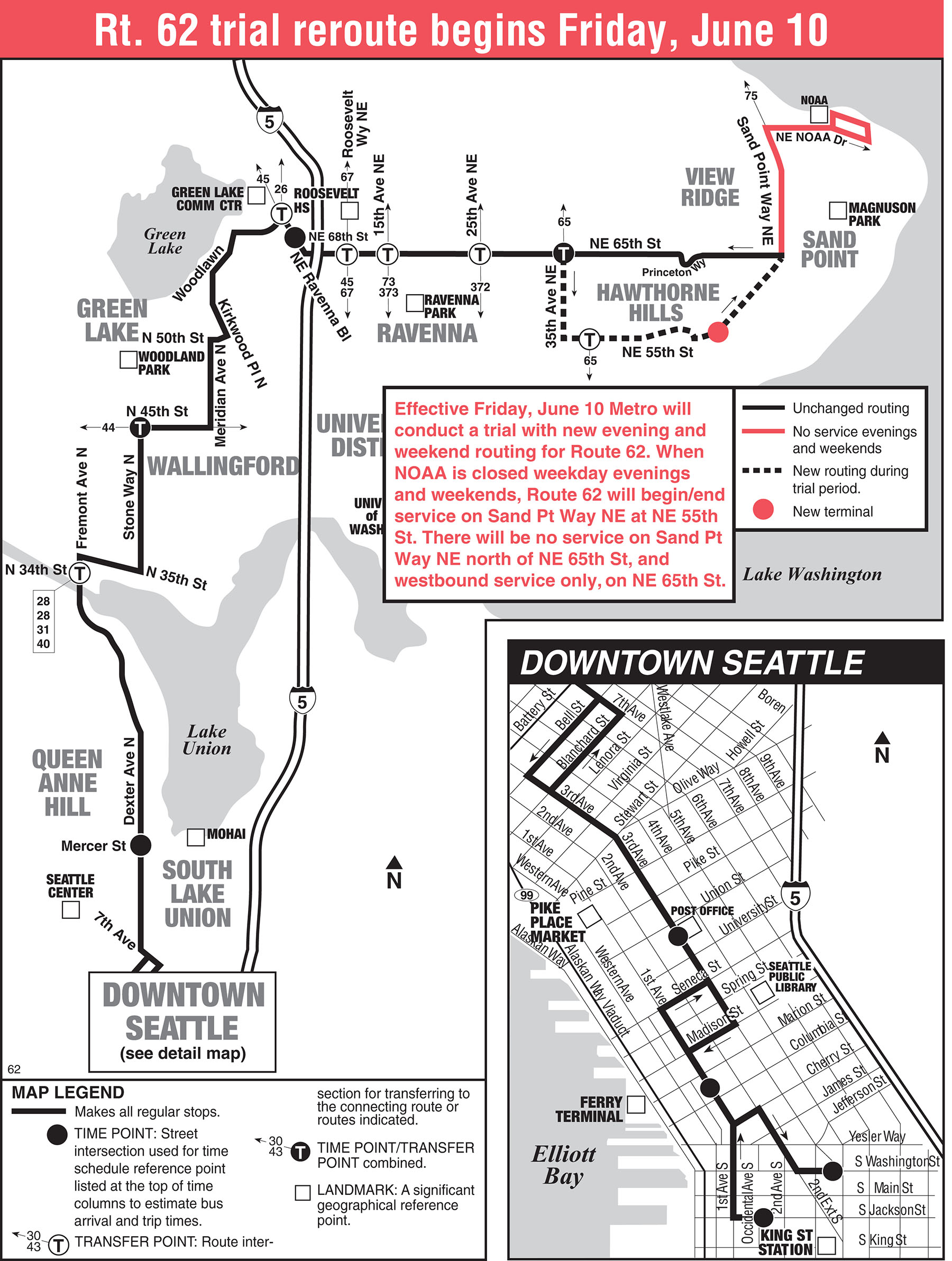 Metro's revised Route 62 that launched on June 10th. (King County Metro)