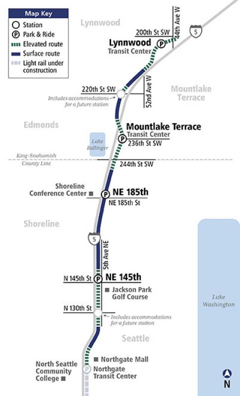 Lynnwood Extension is expected to completely by 2023. (Sound Transit)