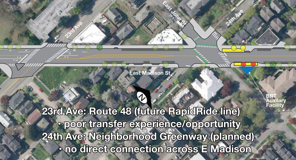 Schematic of the proposed E Madison / 24th Ave E intersection. (City of Seattle)