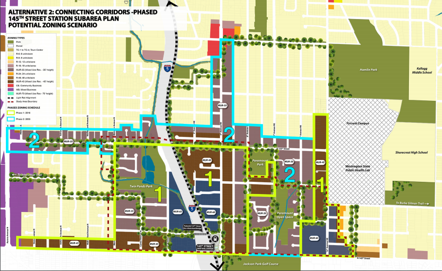 The Connecting Corridors zoning alternative. (City of Shoreline)