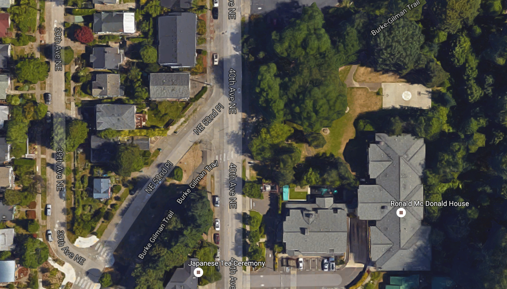 Aerial view of the intersection. (Google Maps)