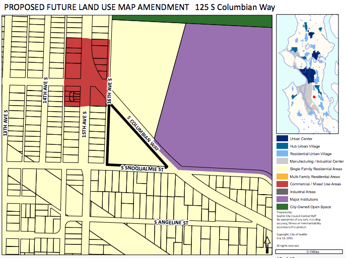 Beacon Hill FLUM proposal. (City of Seattle)