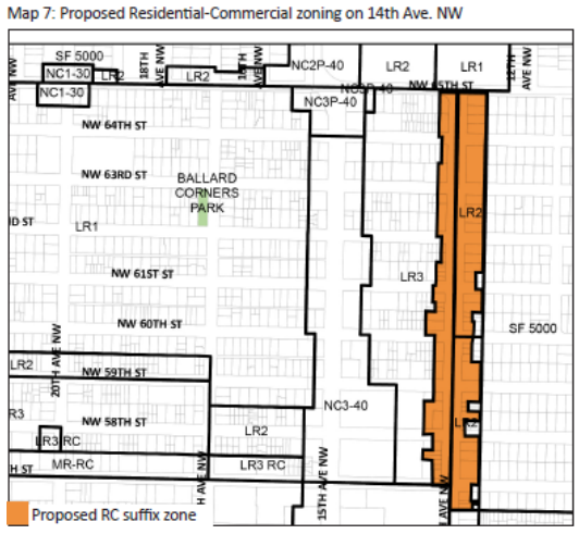 Proposed RC suffix rezone. (City of Seattle)