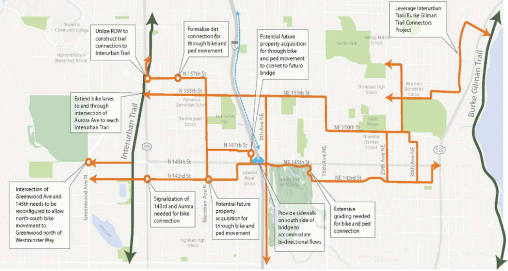 Here is the bike network that the corridor study envisions.