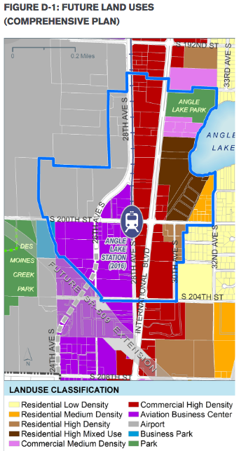 SeaTac's Comprehensive Plan calls for the intensity of use to get a bit higher than existing zoning. (City of SeaTac)