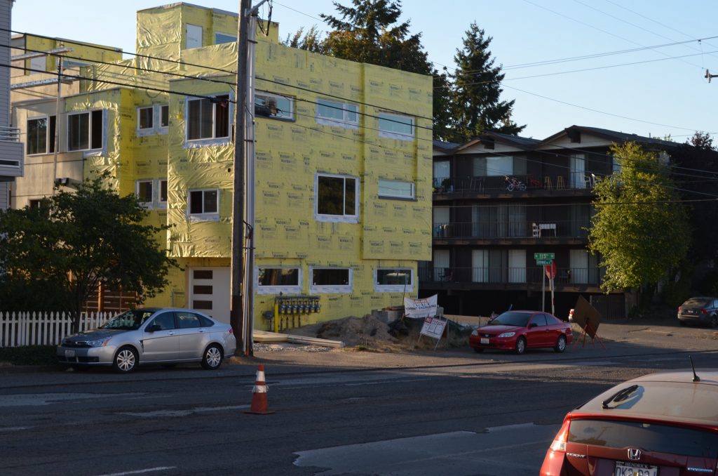 One of several new developments under construction between NW 112th Street and NW 120th Street. (photo by author)