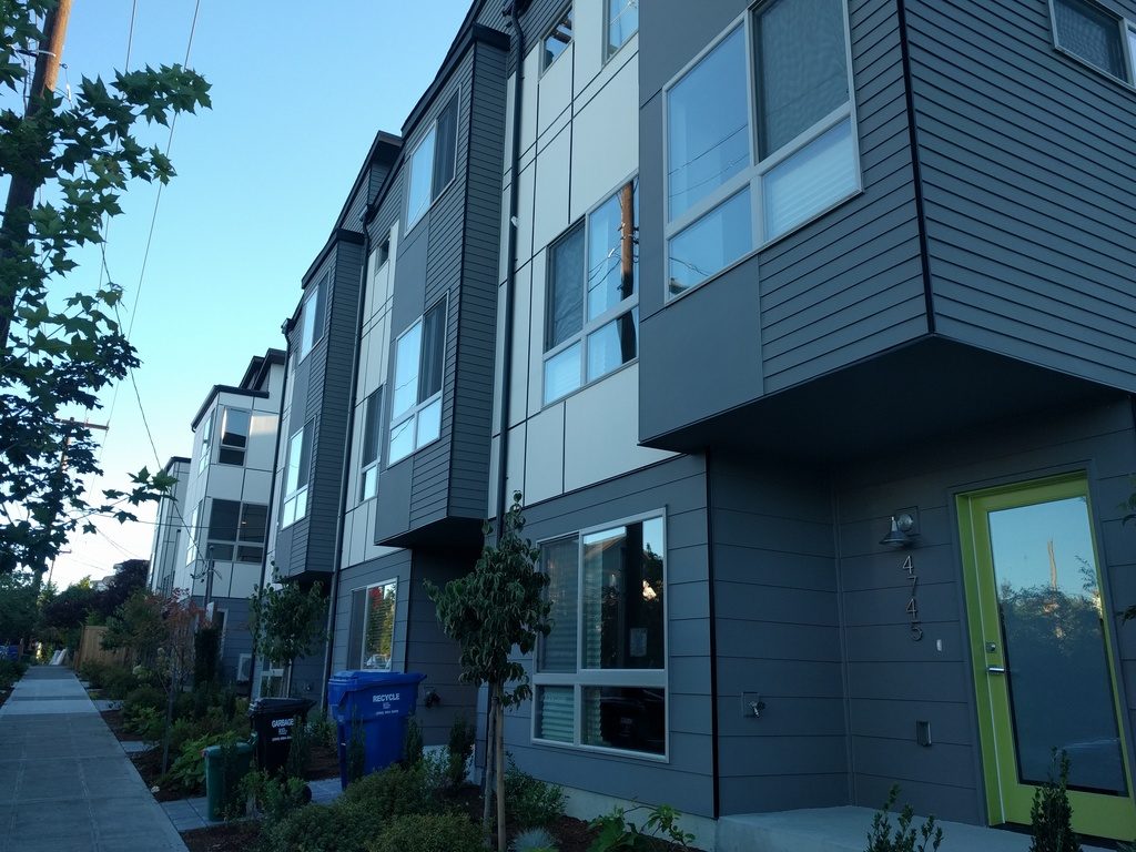 A new project in South Seattle is advertised at 659,000 per unit.