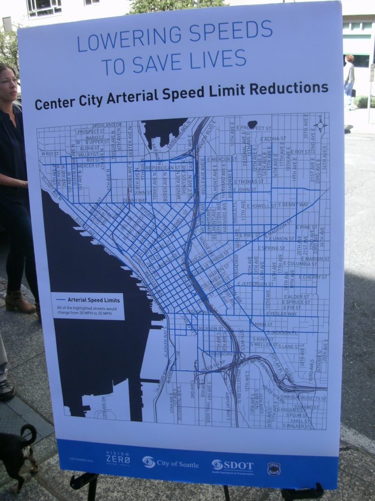 The center city streets shown will go to 25 MPH. (Photo by the author)