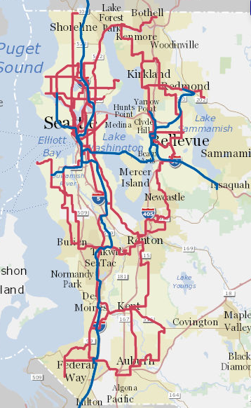 Metro Connects 2040 RapidRide plan with 26 new routes blanketing much of the county. (King County Metro)