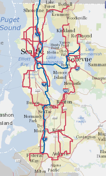 Metro Connects envisions the RapidRide network to grow by 2025. (Metro Connects)