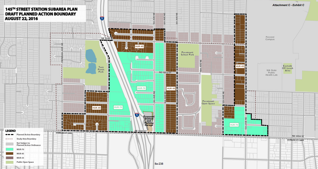 Draft zoning for Phase 1 rezone. (City of Shoreline)