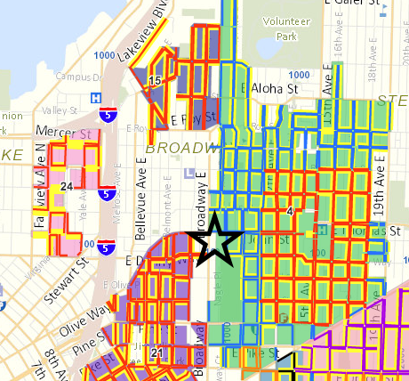 Six RPZs are located within a half-mile of Capitol Hill Station. (City of Seattle)