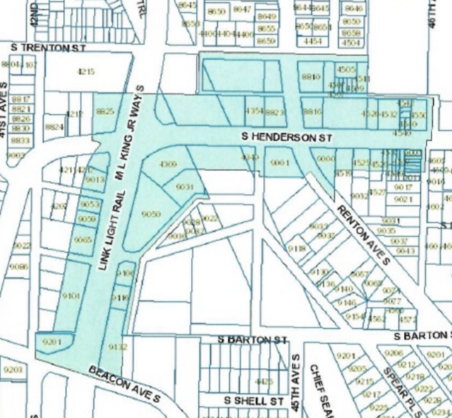 Station area overlay district in Rainier Beach. (City of Seattle)