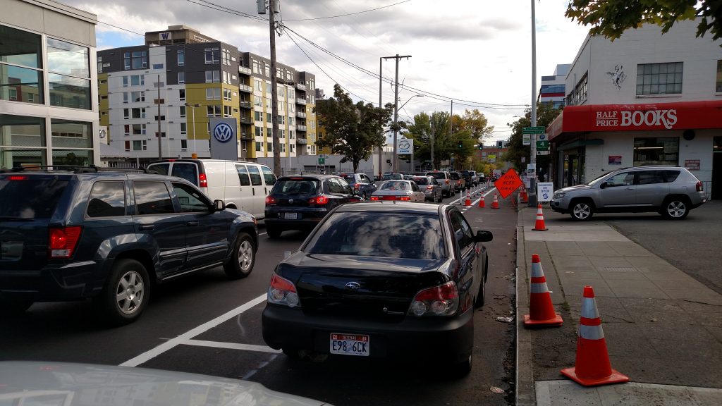 Someone thinks the bike lane is car storage.