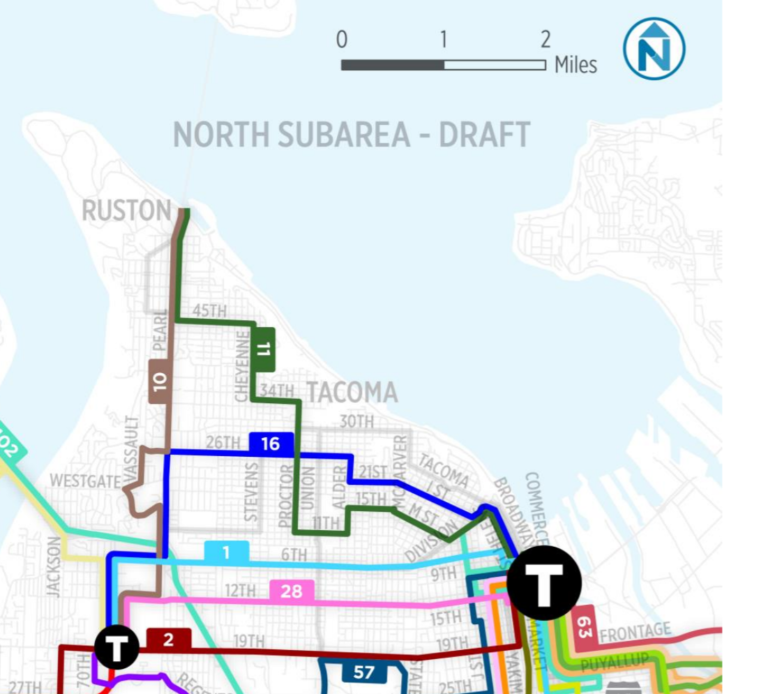 Service detail in the North End of Tacoma. (Pierce Transit / Nelson\Nygaard)