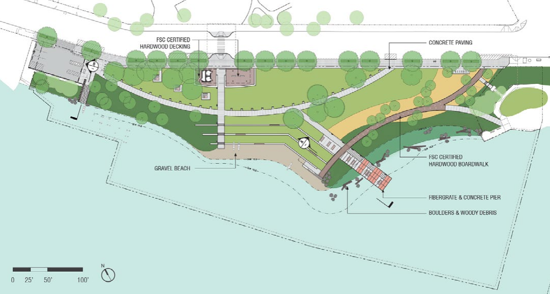 Latest design of Portage Bay Park. (City of Seattle)