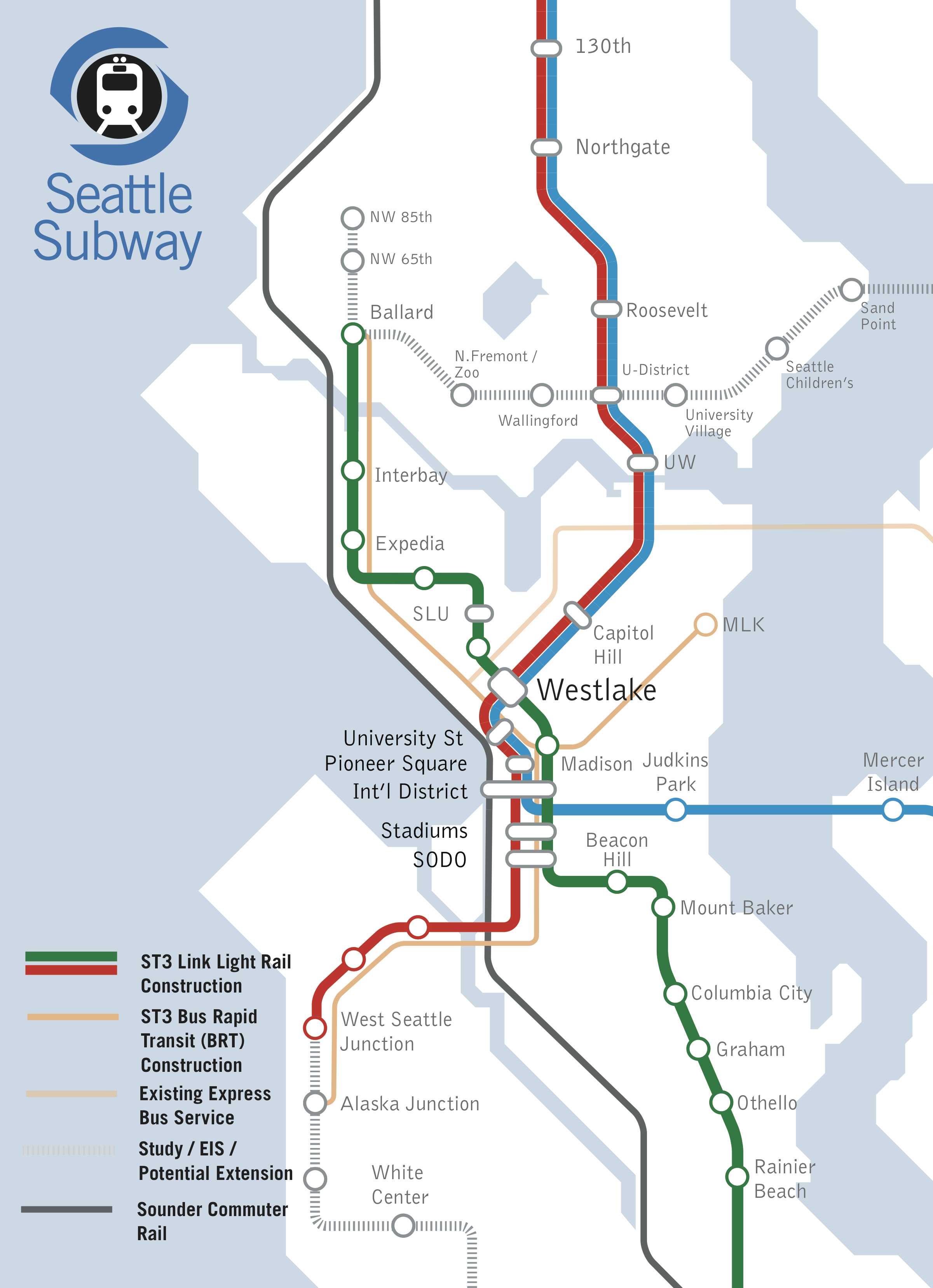 Seattle Light Rail Map United States Map