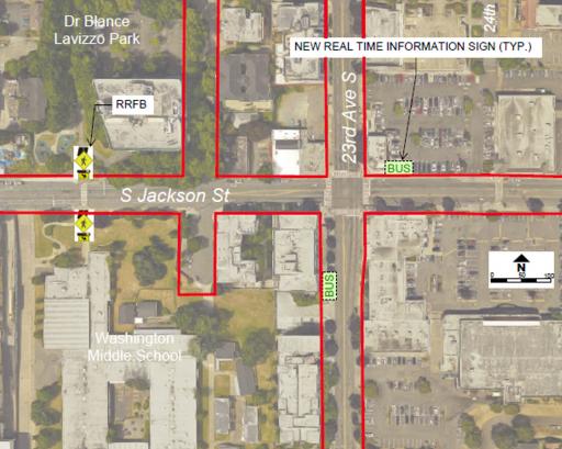 Concept of improvements on Jackson and 23rd Ave (City of Seattle)